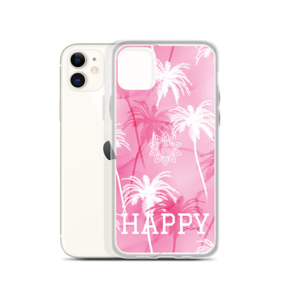 The “Chrystine Pink Palm” HAPPY phone Clear Case for iPhone®