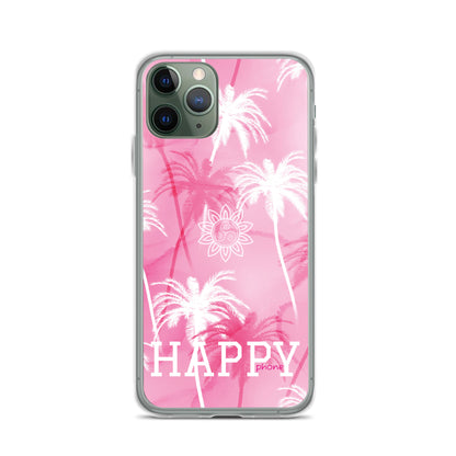 The “Chrystine Pink Palm” HAPPY phone Clear Case for iPhone®