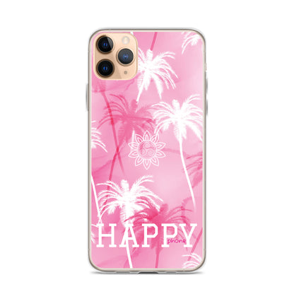 The “Chrystine Pink Palm” HAPPY phone Clear Case for iPhone®