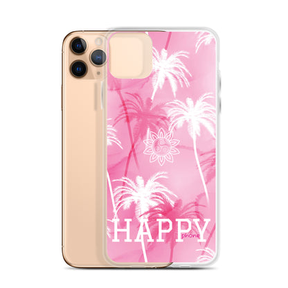 The “Chrystine Pink Palm” HAPPY phone Clear Case for iPhone®