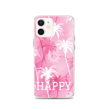 The “Chrystine Pink Palm” HAPPY phone Clear Case for iPhone®