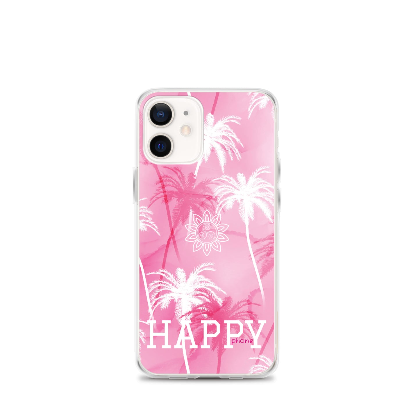 The “Chrystine Pink Palm” HAPPY phone Clear Case for iPhone®