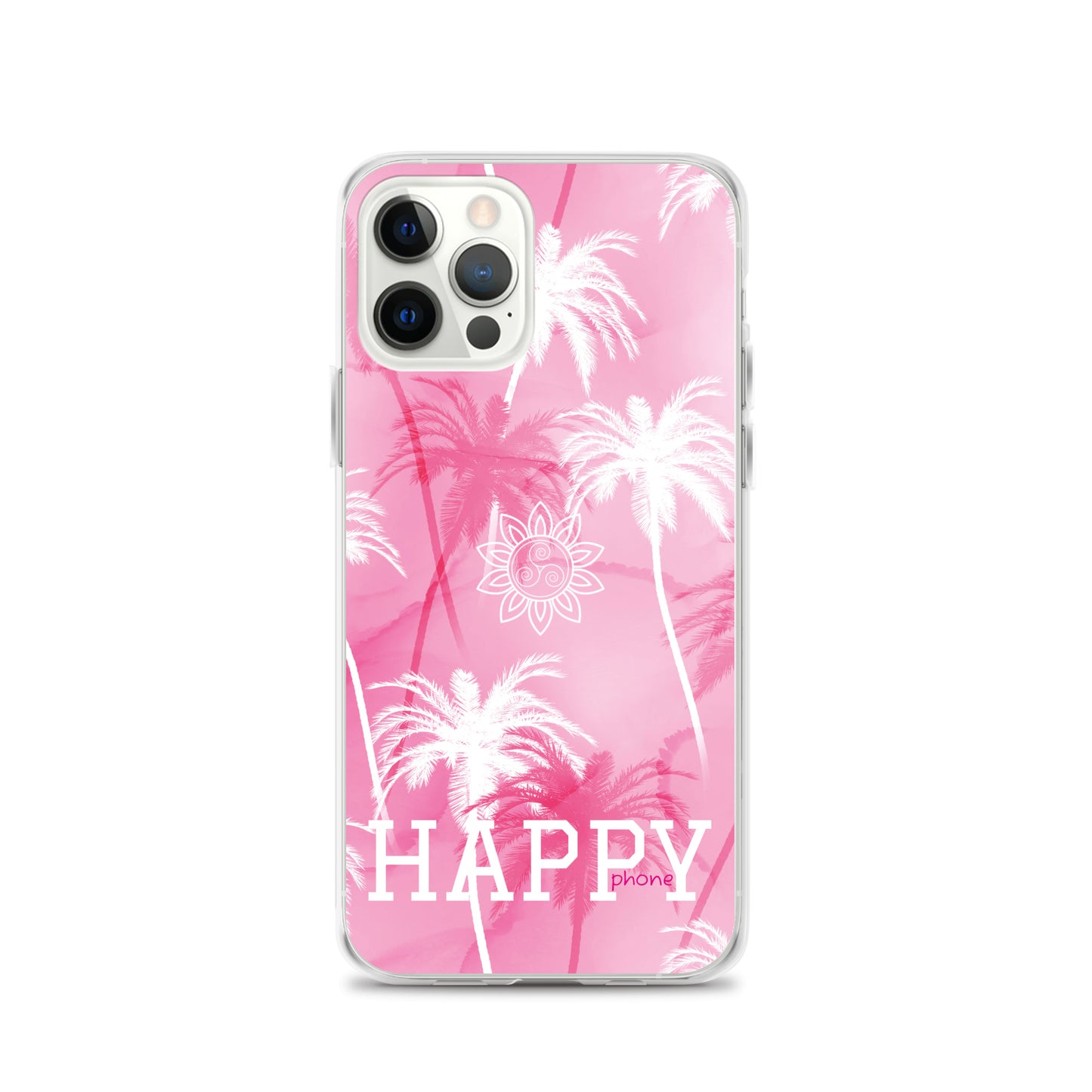 The “Chrystine Pink Palm” HAPPY phone Clear Case for iPhone®