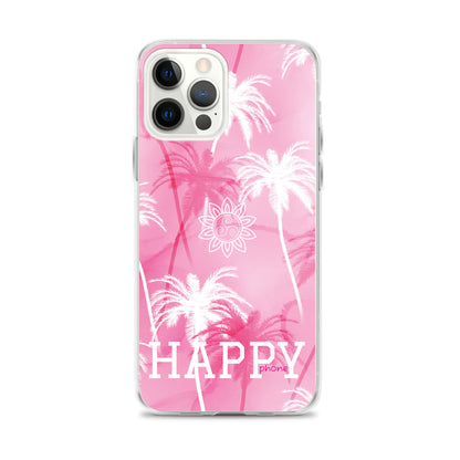 The “Chrystine Pink Palm” HAPPY phone Clear Case for iPhone®