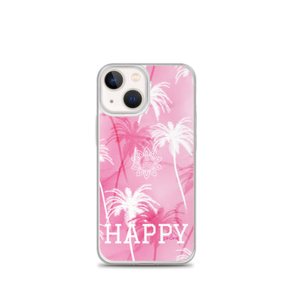 The “Chrystine Pink Palm” HAPPY phone Clear Case for iPhone®