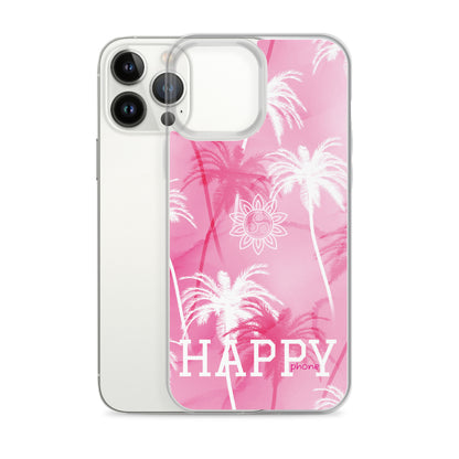 The “Chrystine Pink Palm” HAPPY phone Clear Case for iPhone®