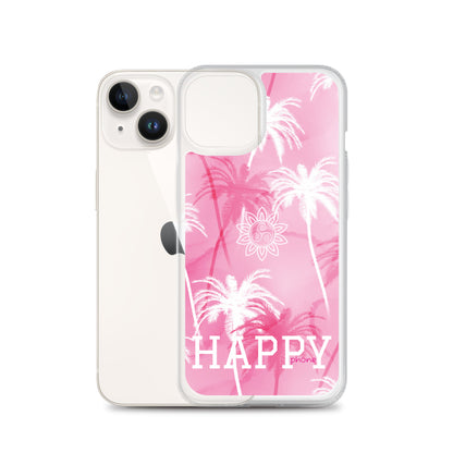 The “Chrystine Pink Palm” HAPPY phone Clear Case for iPhone®