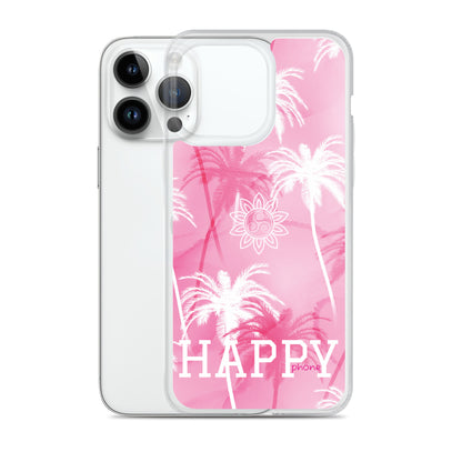 The “Chrystine Pink Palm” HAPPY phone Clear Case for iPhone®