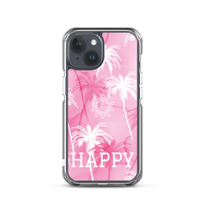 The “Chrystine Pink Palm” HAPPY phone Clear Case for iPhone®