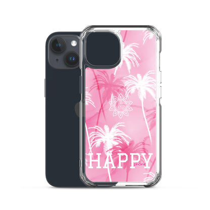 The “Chrystine Pink Palm” HAPPY phone Clear Case for iPhone®