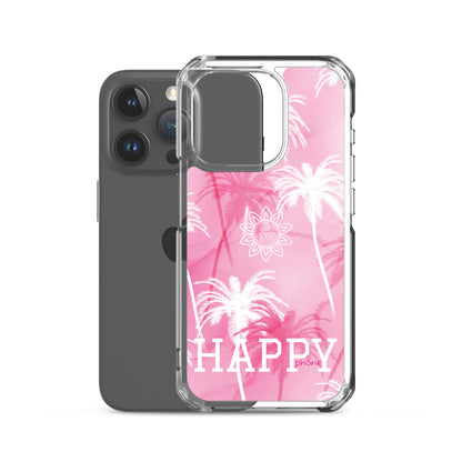 The “Chrystine Pink Palm” HAPPY phone Clear Case for iPhone®