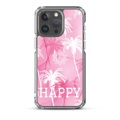 The “Chrystine Pink Palm” HAPPY phone Clear Case for iPhone®