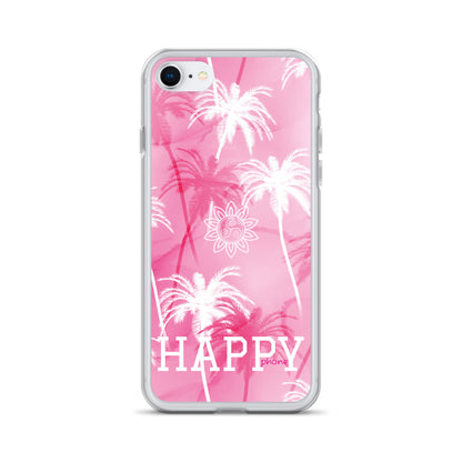 The “Chrystine Pink Palm” HAPPY phone Clear Case for iPhone®