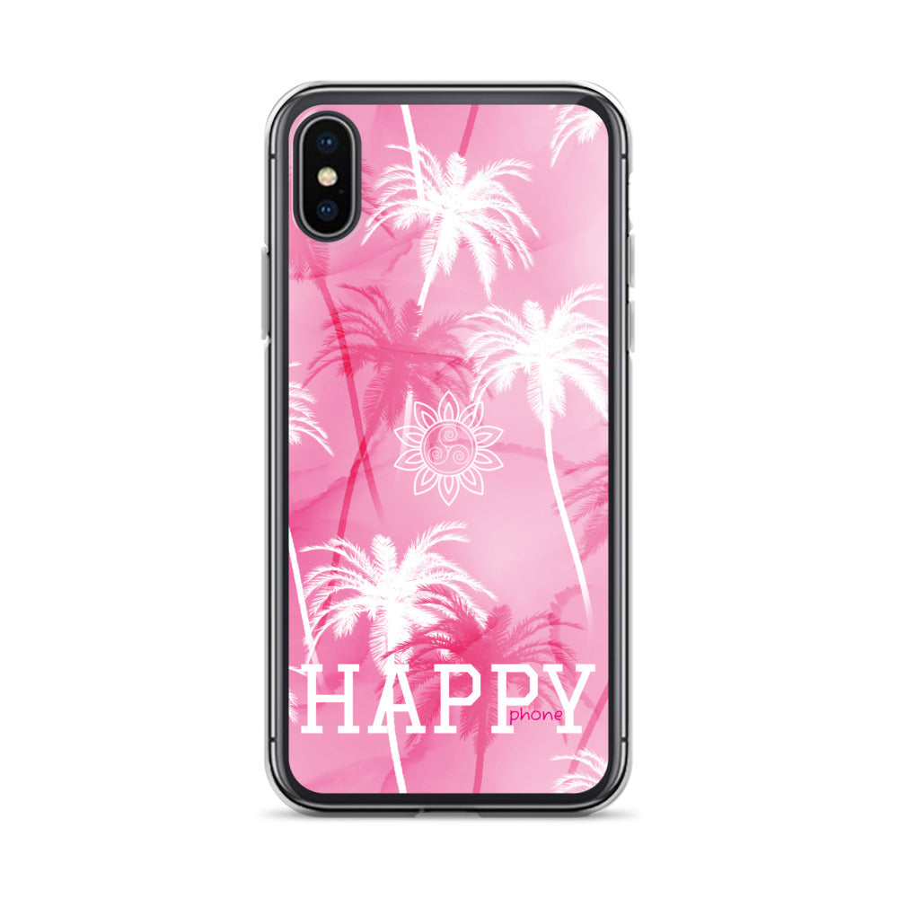 The “Chrystine Pink Palm” HAPPY phone Clear Case for iPhone®