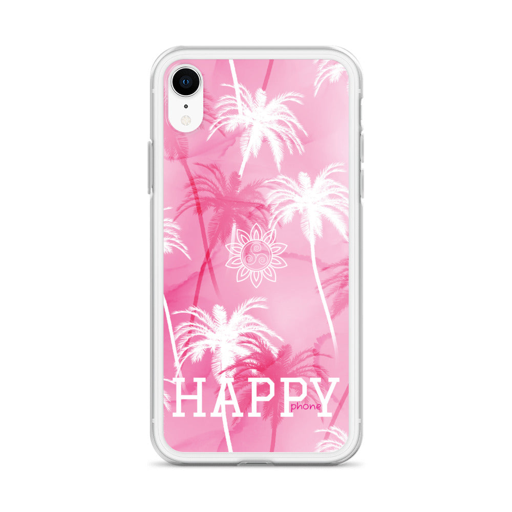 The “Chrystine Pink Palm” HAPPY phone Clear Case for iPhone®