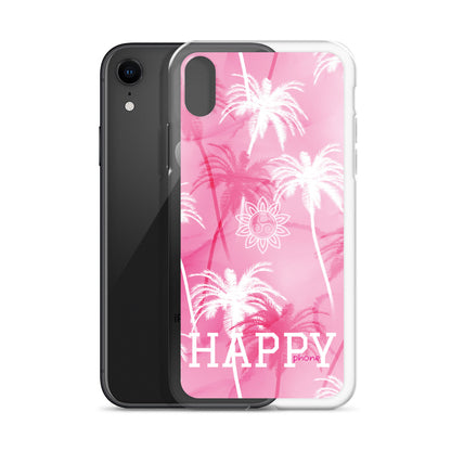 The “Chrystine Pink Palm” HAPPY phone Clear Case for iPhone®