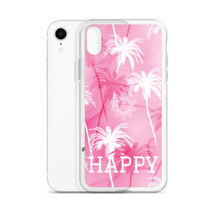 The “Chrystine Pink Palm” HAPPY phone Clear Case for iPhone®