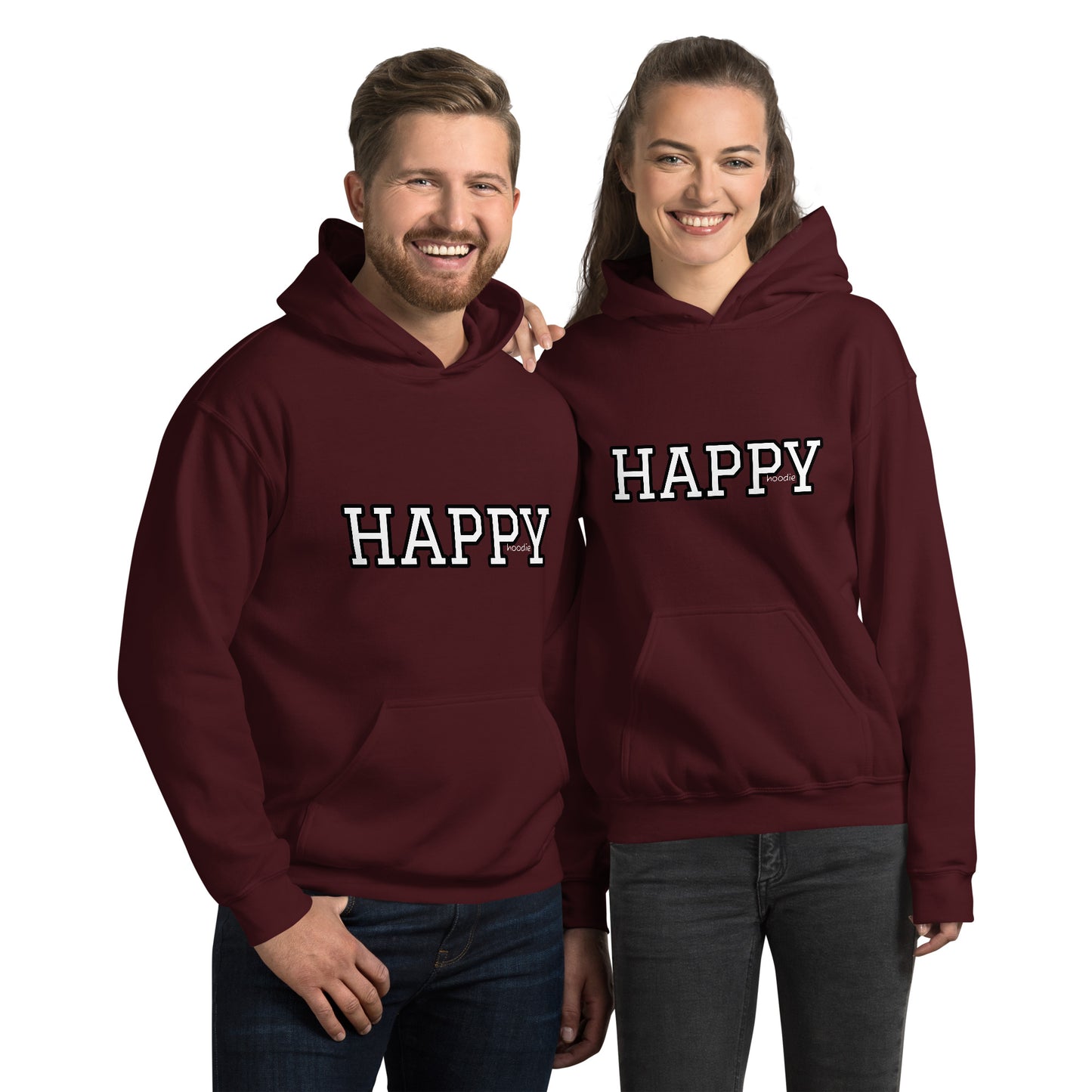 Varsity HAPPY hoodie Unisex Hoodie