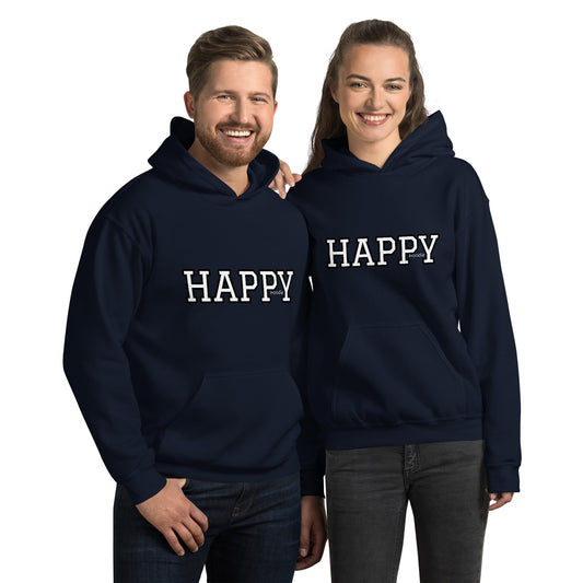 Varsity HAPPY hoodie Unisex Hoodie