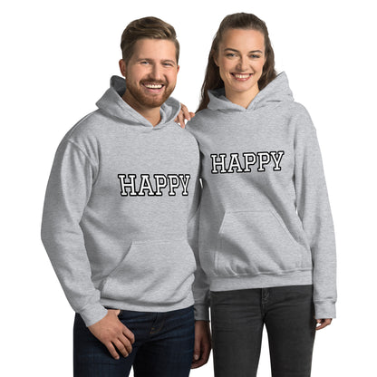 Varsity HAPPY hoodie Unisex Hoodie